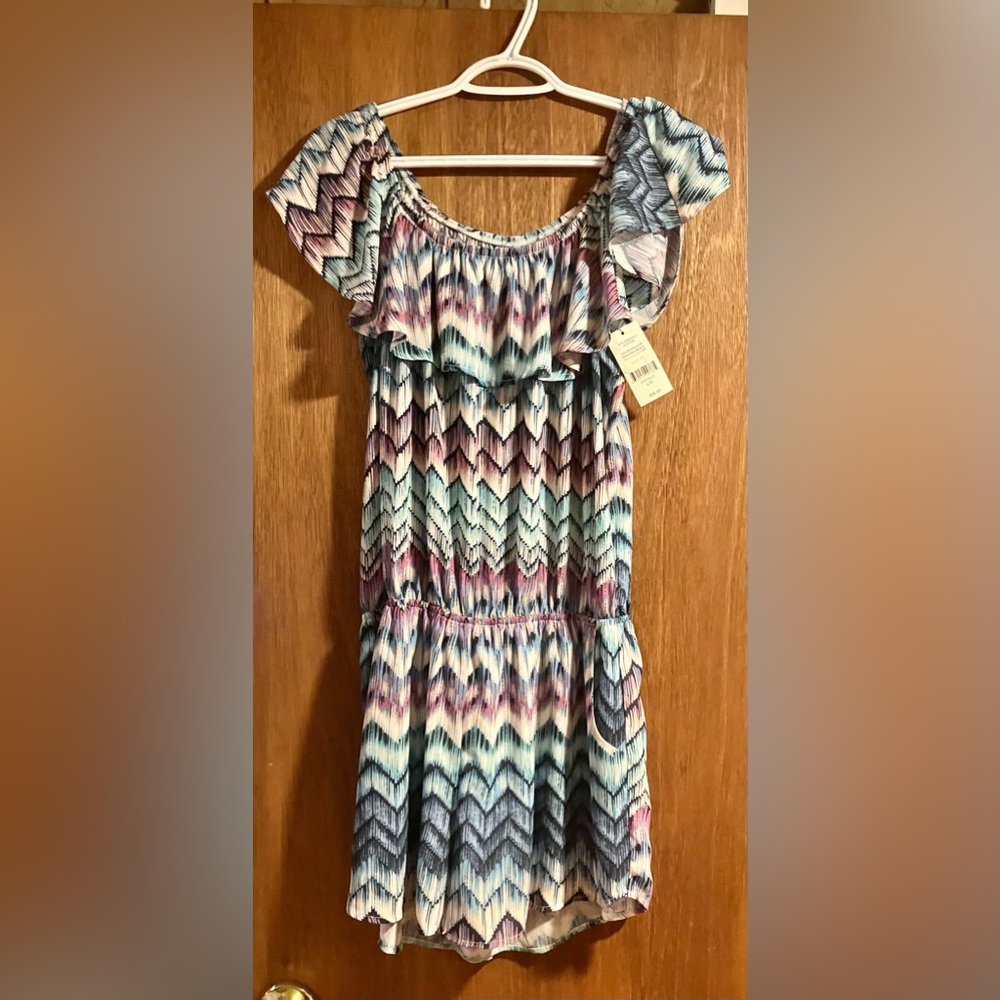 Design Lab Lord & Taylor Colorful Romper Size L NEW